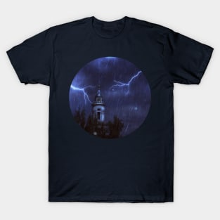 Old chapel and thunderstorm T-Shirt